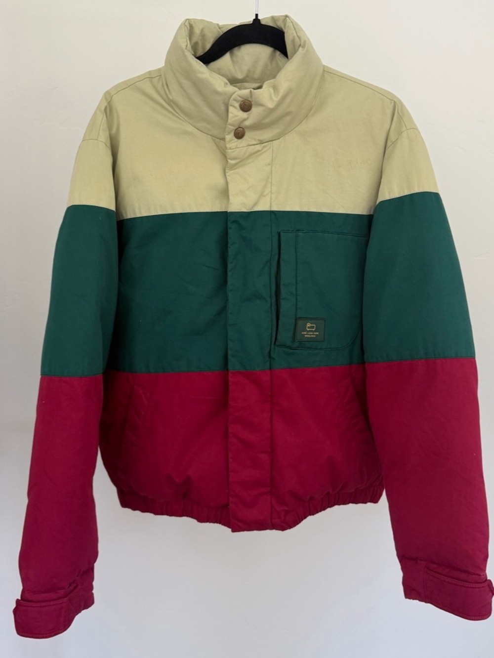 Aimé Leon Dore x Woolrich Color Block Puffer Jacket Size Medium